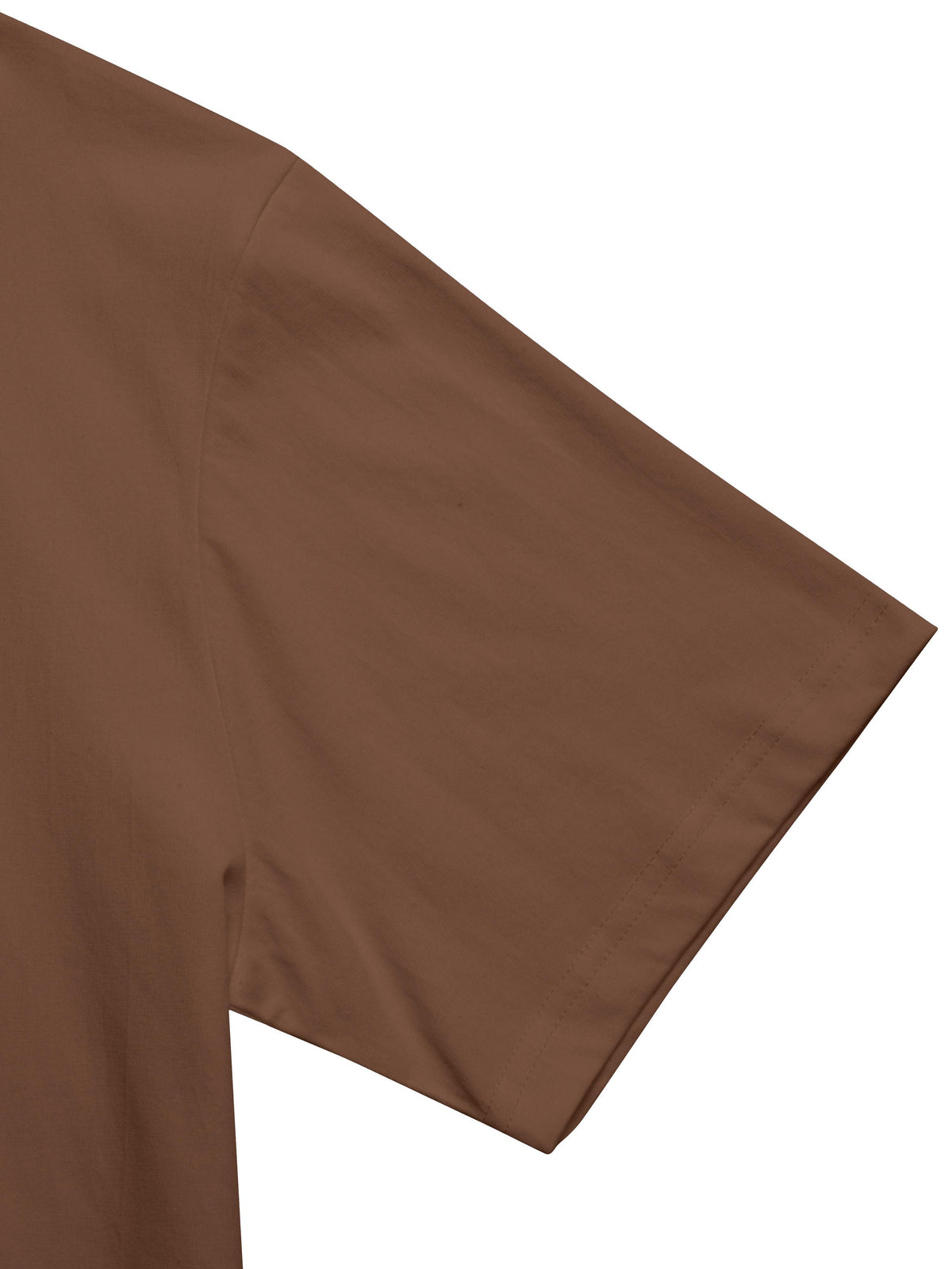 1%[Double-Sided Print]100% Men'S T-Shirt, Casual Versatile Base Layer, Comfortable Sports Top - Dark Brown