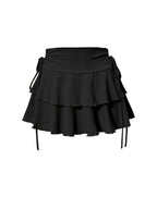 3pcs Set New Women'S Fashion Half Skirt with Ruffle Drawstring Elastic Short Skirt - Mixed colors
