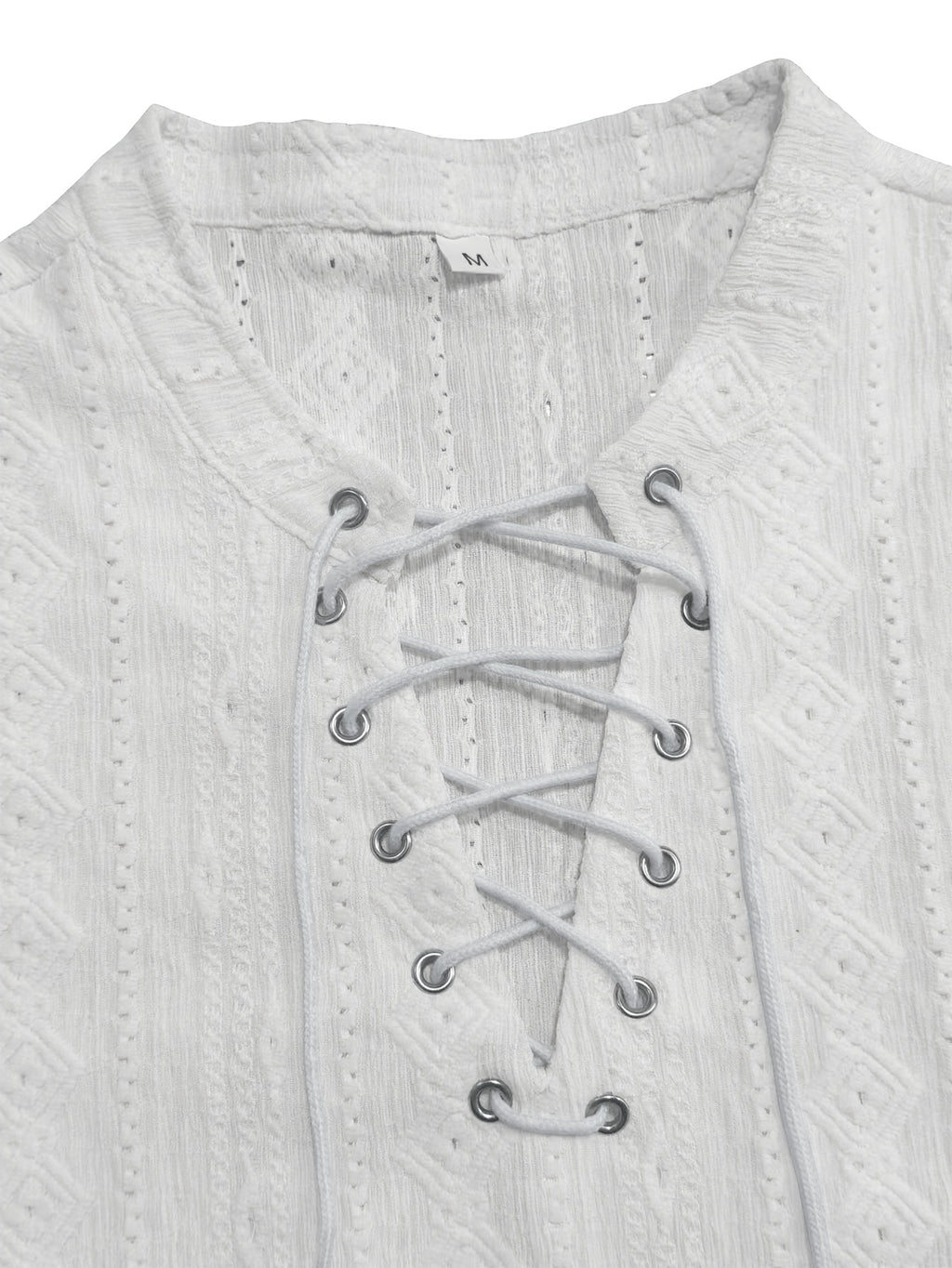 Old Money Style Hollow Jacquard Strap Design Short Sleeve Shirt Men'S Summer American Thin Breathable T-Shirt Bad Boy - White