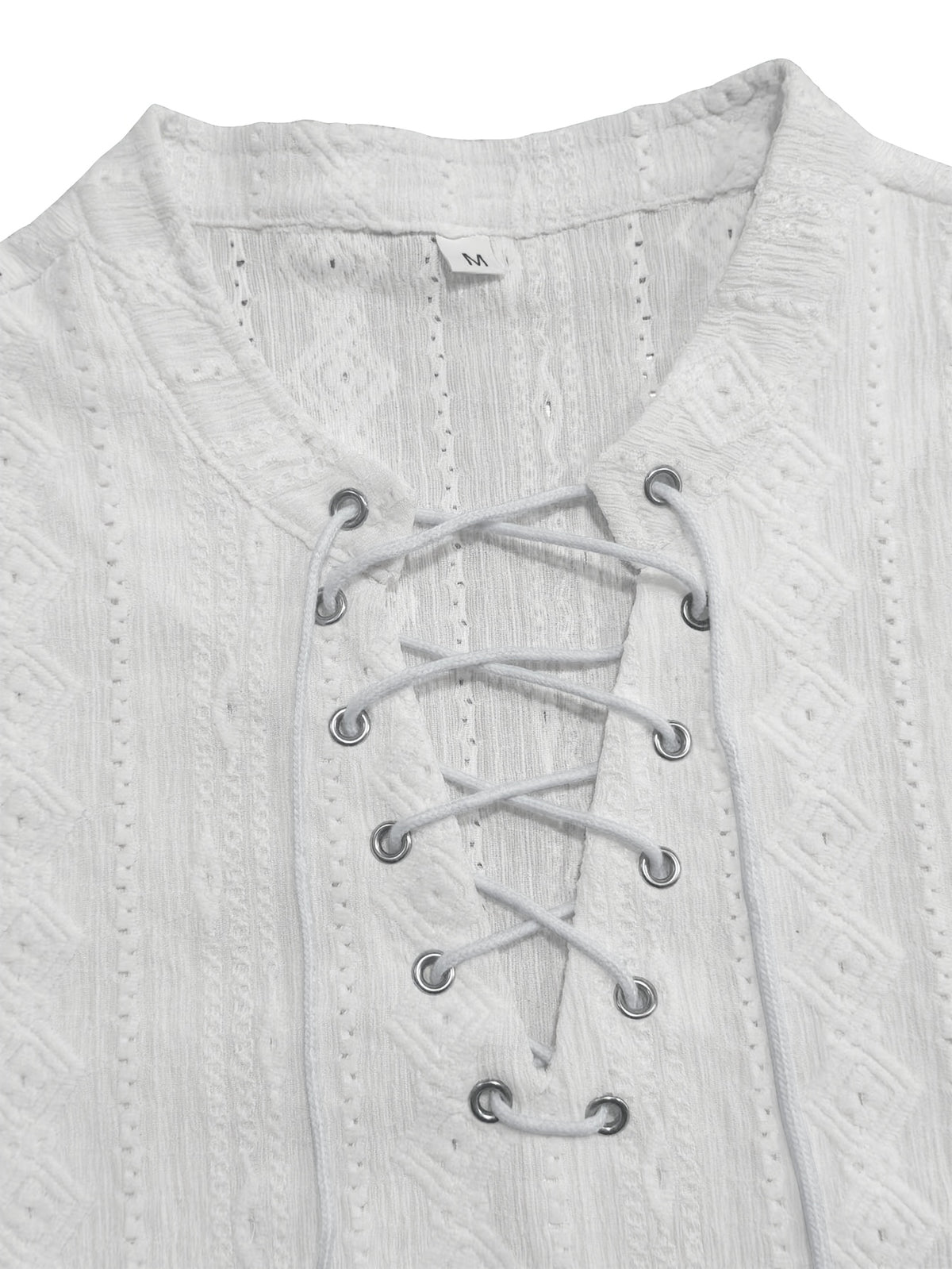 Old Money Style Hollow Jacquard Strap Design Short Sleeve Shirt Men'S Summer American Thin Breathable T-Shirt Bad Boy - White