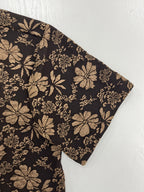 Men'S Fashion New Three-Dimensional Floral Jacquard Fabric Shirt, Full Texture with Rich Layers, Breathable And Light, Not Stuffy. Classic Cuban Collar Design, Summer Lazy And Casual Yet Refined, Daily Commute - Black