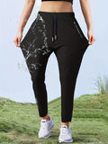 Women'S High-Elasticity Straight-Leg Fiber Pants | Casual Solid Color Long Length with Drawstring Waist, Zipper Pocket, Quick-Dry for Spring/Fall - Black