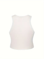 Women's Y2K Elegant Fashion Autumn/Summer Round Neck Tank Top, Cherry Print, Soft Fabric, Machine Washable Comfortable Knitwear, Trendy Four-Season Sexy Street Style, Popular Loose-Fit Comfortable Multi-Color Breathable Trendy Casual Top - White