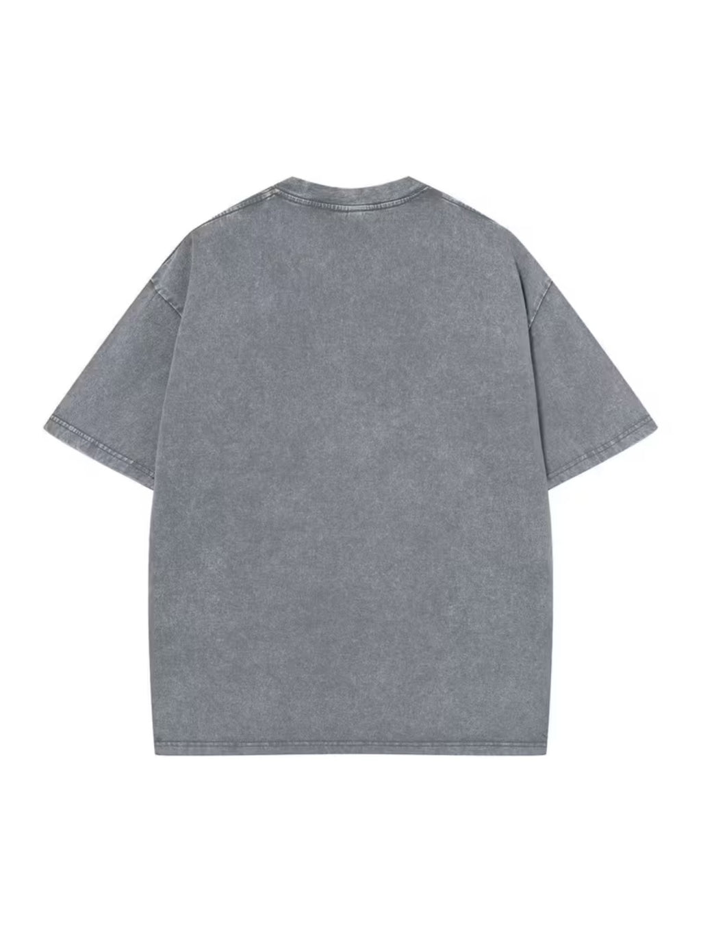 Men's Fashion Short-Sleeve Washed Distressed T-Shirt with "G" Letter Graphic Print, Suitable for Daily, Streetwear, Vintage, and Other Styling Approaches - Light Gray 1
