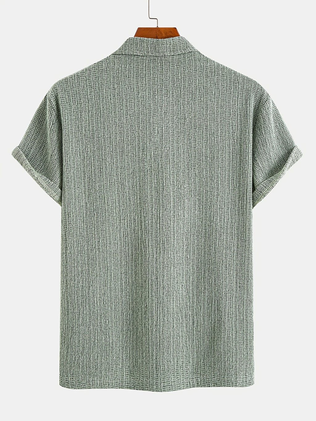Men'S Stretch Knit Jacquard Short Sleeve Polo Shirt - Classic Fit Casual Golf Polo for Daily Wear - Light Green