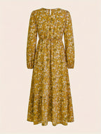 Fashionable Elegant Waist-Defining Casual Long Dress/Multi-Supply - Mixed colors