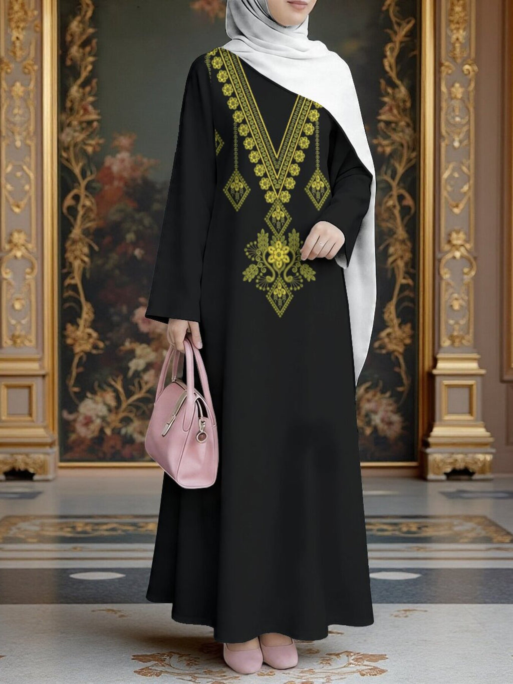 New Muslim Women's Fashion Arrival: Women's Dress, Classic Loose Fit, Middle Eastern Traditional Robe, Elegant Muslim Long Dress, Long Abaya. Restoring the Essence of Middle Eastern Traditional Robes, This Is a Noble and Elegant Long Dress Suitable - Mixed colors