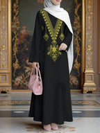 New Muslim Women's Fashion Arrival: Women's Dress, Classic Loose Fit, Middle Eastern Traditional Robe, Elegant Muslim Long Dress, Long Abaya. Restoring the Essence of Middle Eastern Traditional Robes, This Is a Noble and Elegant Long Dress Suitable - Mixed colors