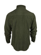 Men'S Retro Corduroy Shirt - Casual Long Sleeve Pocket Shirt, Brown Retro Style Jacket, Suitable for All Seasons, Lapel Design, Loose Fit Suitable for Layering Or Wearing Alone - fern green