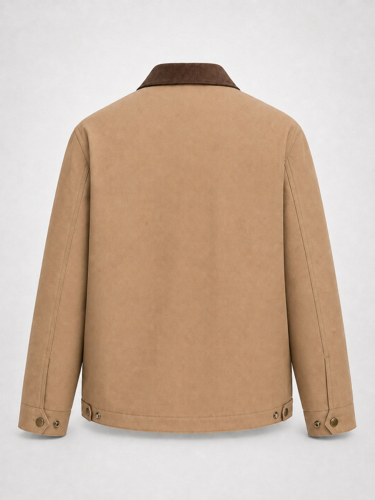 2026 American Retro Work Jacket Men'S Corduroy Lapel Sports Commuter Casual Outerwear Jacket - Khaki