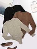 Women'S Fleece Temperament Tight 3pcs Set Top - Mixed Color 2