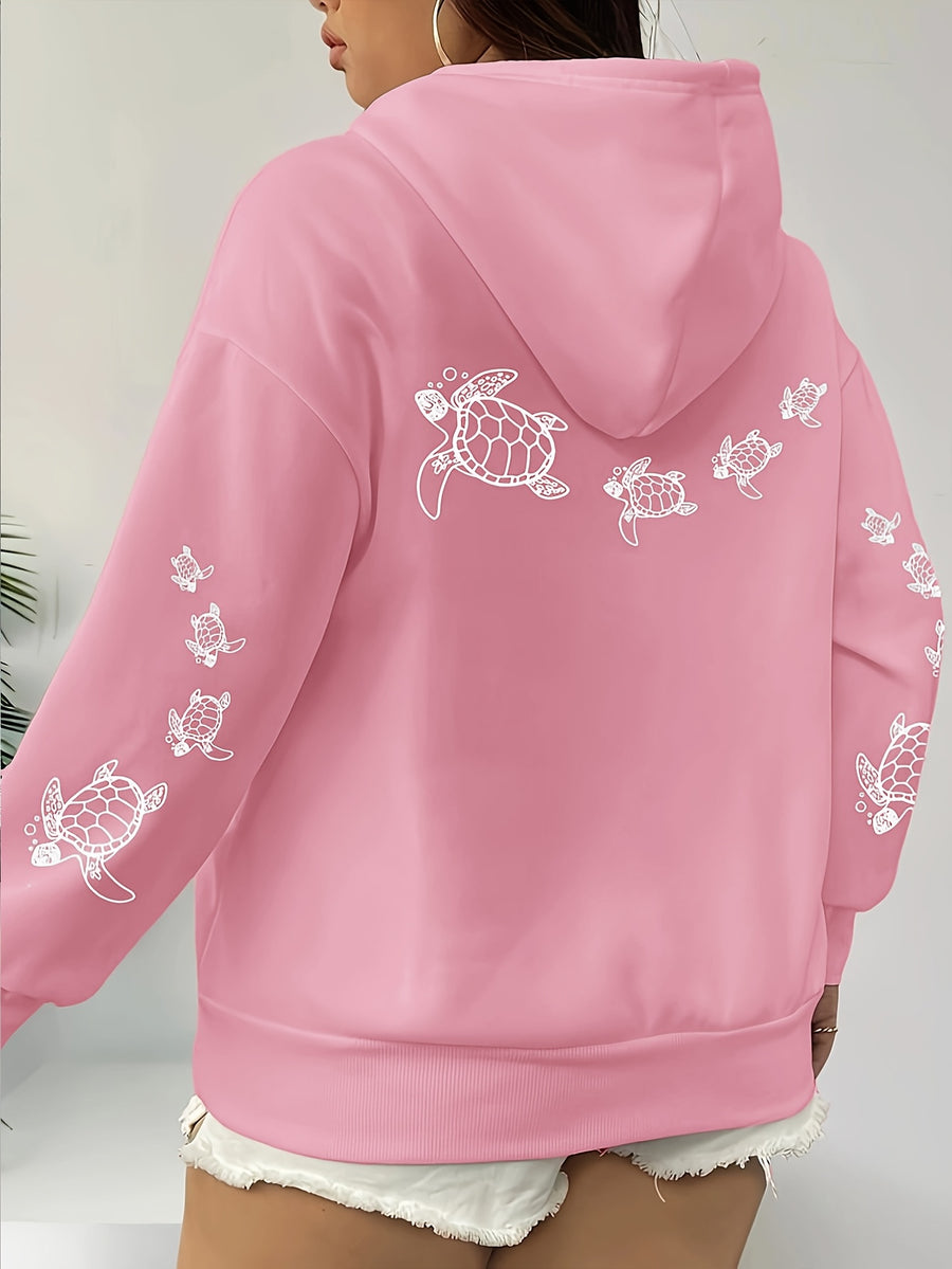 Los Angeles Letter Print Drawstring Hoodie, Casual Long Sleeve Pocket Sweatshirt, Women's Clothing - Pink Color
