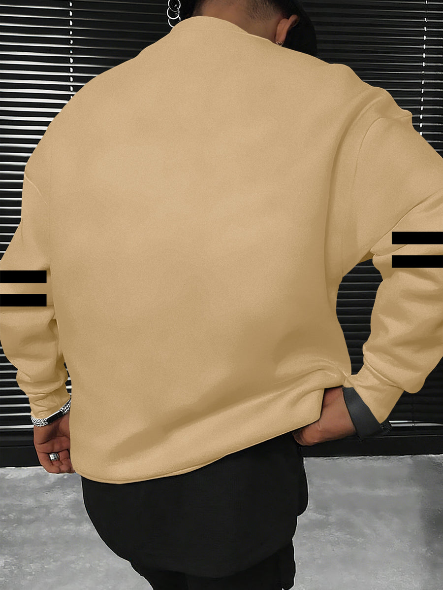 New York 23 American Sport Crewneck Sweatshirt" Vintage College Style Top! A Must-have for American Sport Vintage Enthusiasts, Perfect for Daily Commutes and Light Social Occasions - Khaki