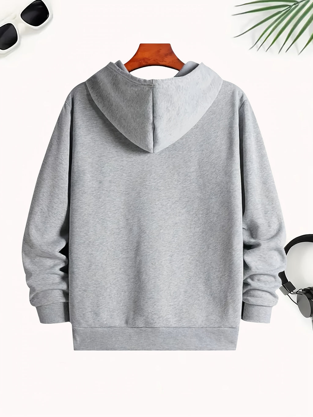 Versatile Hoodie for Weightlifting Enthusiasts, Casual and Comfortable Long-Sleeve Pullover, Suitable for Spring, Autumn, and Winter - Grey