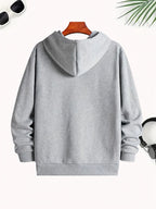 Versatile Hoodie for Weightlifting Enthusiasts, Casual and Comfortable Long-Sleeve Pullover, Suitable for Spring, Autumn, and Winter - Grey