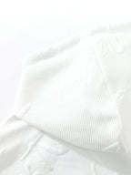 Men'S Jacquard 3D Letter Hooded Sweatshirt Solid Texture Oversized Drop Shoulder Pullover Casual Street Style Drawstring Kangaroo Pocket Daily Top - White