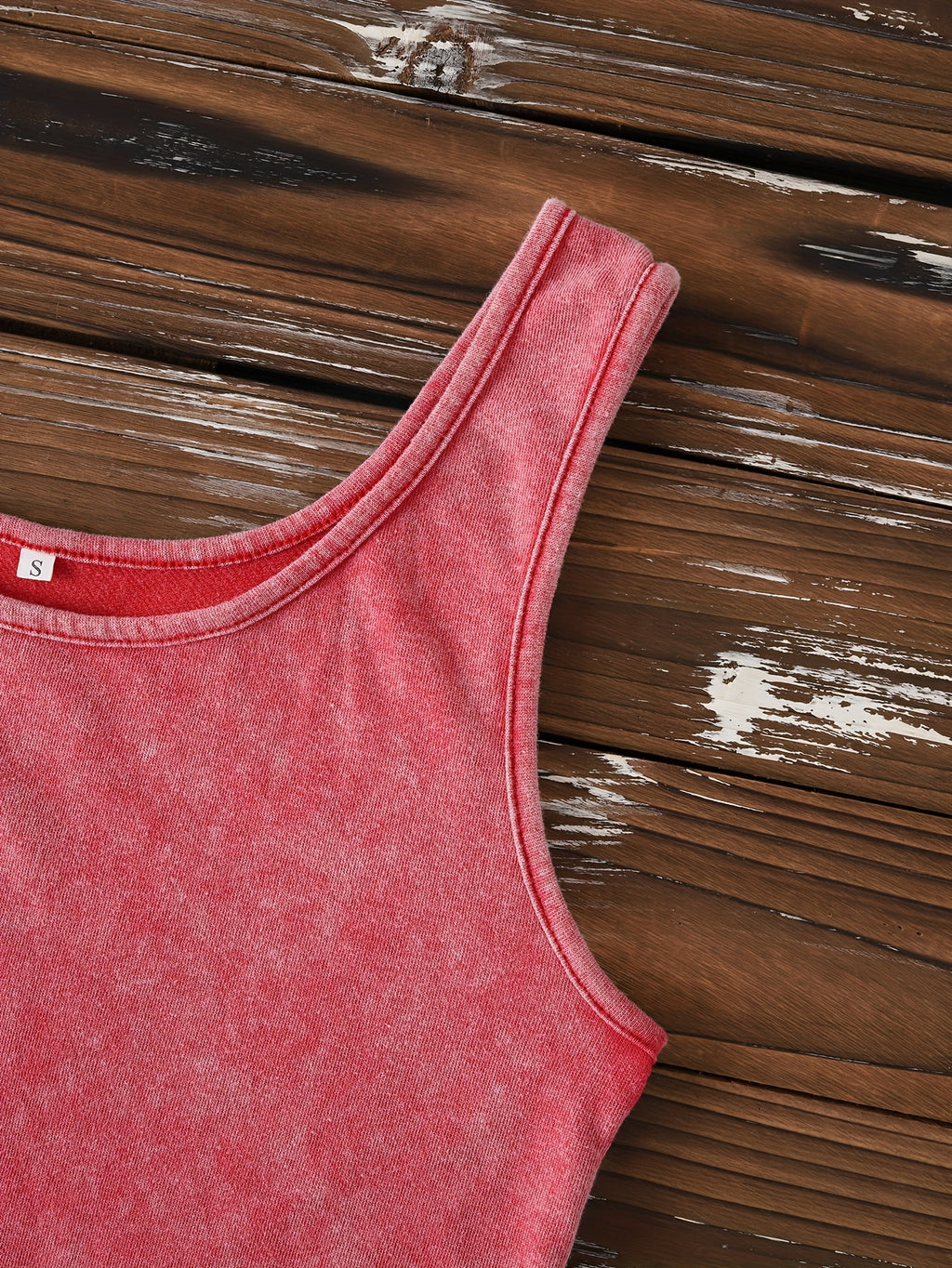 Ladies' Fashion Trend Fried Snowflake Washed - Angel Creative Pattern Printed Sleeveless Vest - Red