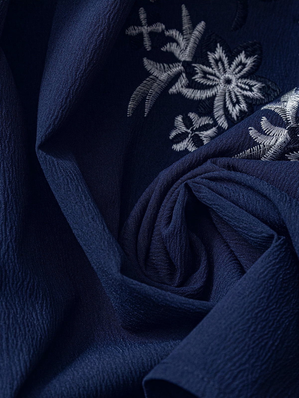 Plus Size, Plus Size Women's Solid Color Embroidered Button Hooded Top, New Autumn/Winter Shirt - Navy Color