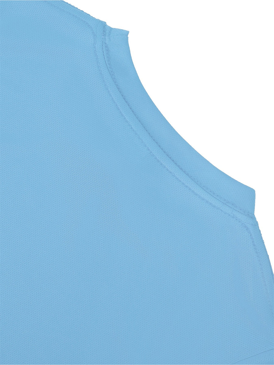 Men'S Ultra-Thin Performance Fitness T-Shirt with Bull Head Pattern, Suitable for Gym, Running, And Outdoor Activities, Breathable And Quick-Dry Round-Neck Sports Top - Sky Blue