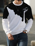 Spring And Autumn Casual Men'S Fashion Round Neck Sweatshirt Casual Long Sleeve Top Men'S Sweatshirt - Mixed colors