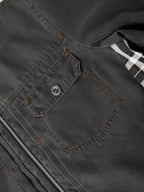 US Size Men'S Outdoor Hooded Jacket - Black