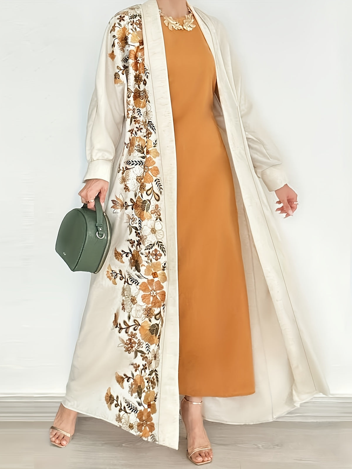 Arabic Dress Abaya - Khaki