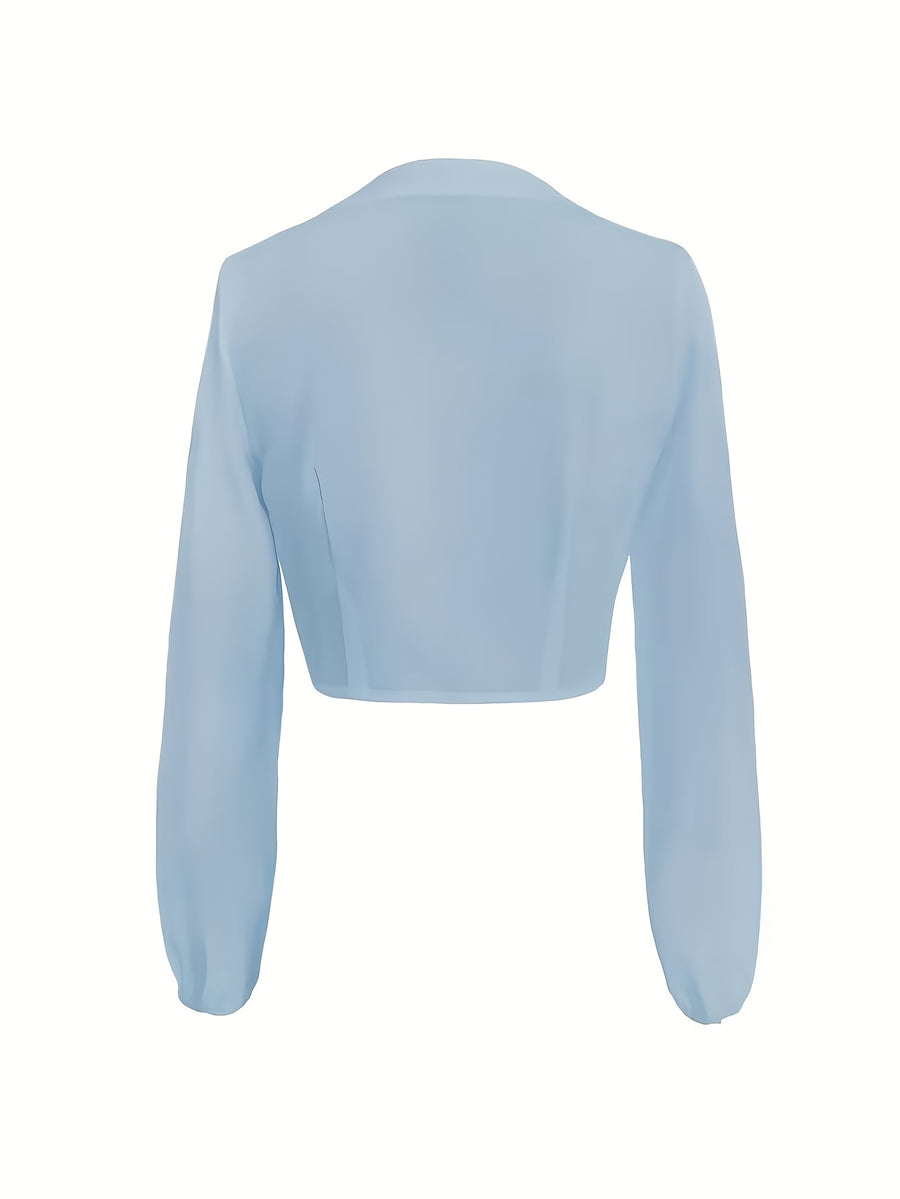 Elegant Spring and Summer Women's Beautiful Shirts - Blue
