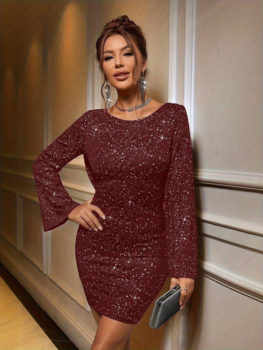 Bridesmaid Dress for Women - Burgundy