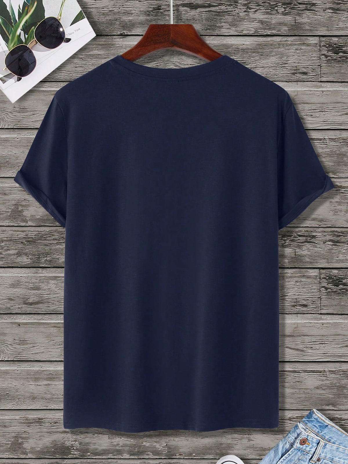 180g 100% Men's Three-Color Patchwork Short-Sleeve Top, Positioning Badge "NEVER LIFE": Summer All-Season Base Layer, Factory-Made for Men, Comfortable, High-Quality, High-Fit Rate, Casual Sportswear - Mixed colors