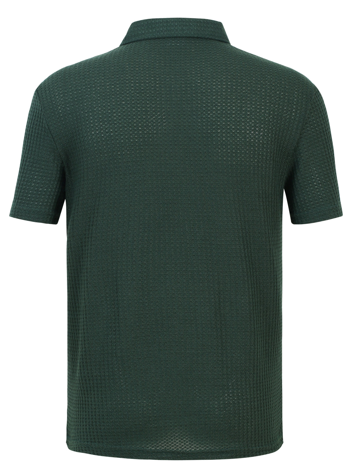Thin and Breathable Men's Business Polo Shirt, Short Sleeve, Golf Sport, Simple Solid Color Design, Durable and Versatile for Daily Casual Wear, Men's Summer Short Sleeve - Dark Green