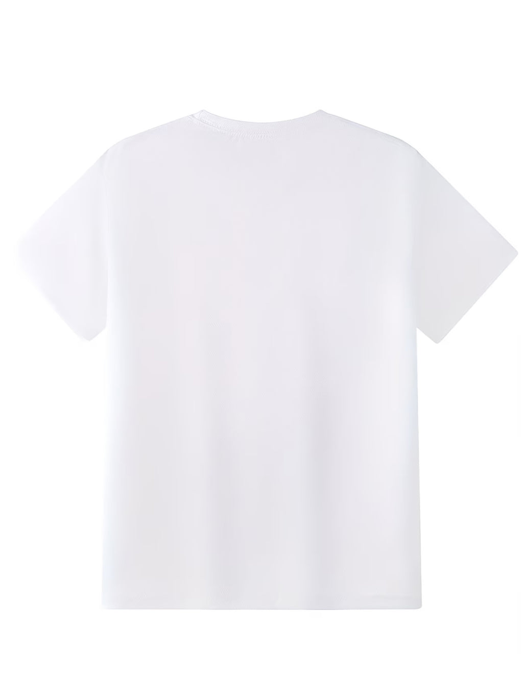 Men's Fashion Round Neck Trendy Street Style Graphic T-Shirt - Graphic Print - Adult Men's Holiday Gift - Suitable as a Gift for Adult Men - Casual Wear - Stylish and Comfortable Fabric - White