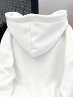Women'S Fashion Classic Cute Bowknot Pattern Print Autumn/Winter Warm Lined Sweatshirt Hoodie Women'S Everyday Wear Top Kangaroo Pocket - White