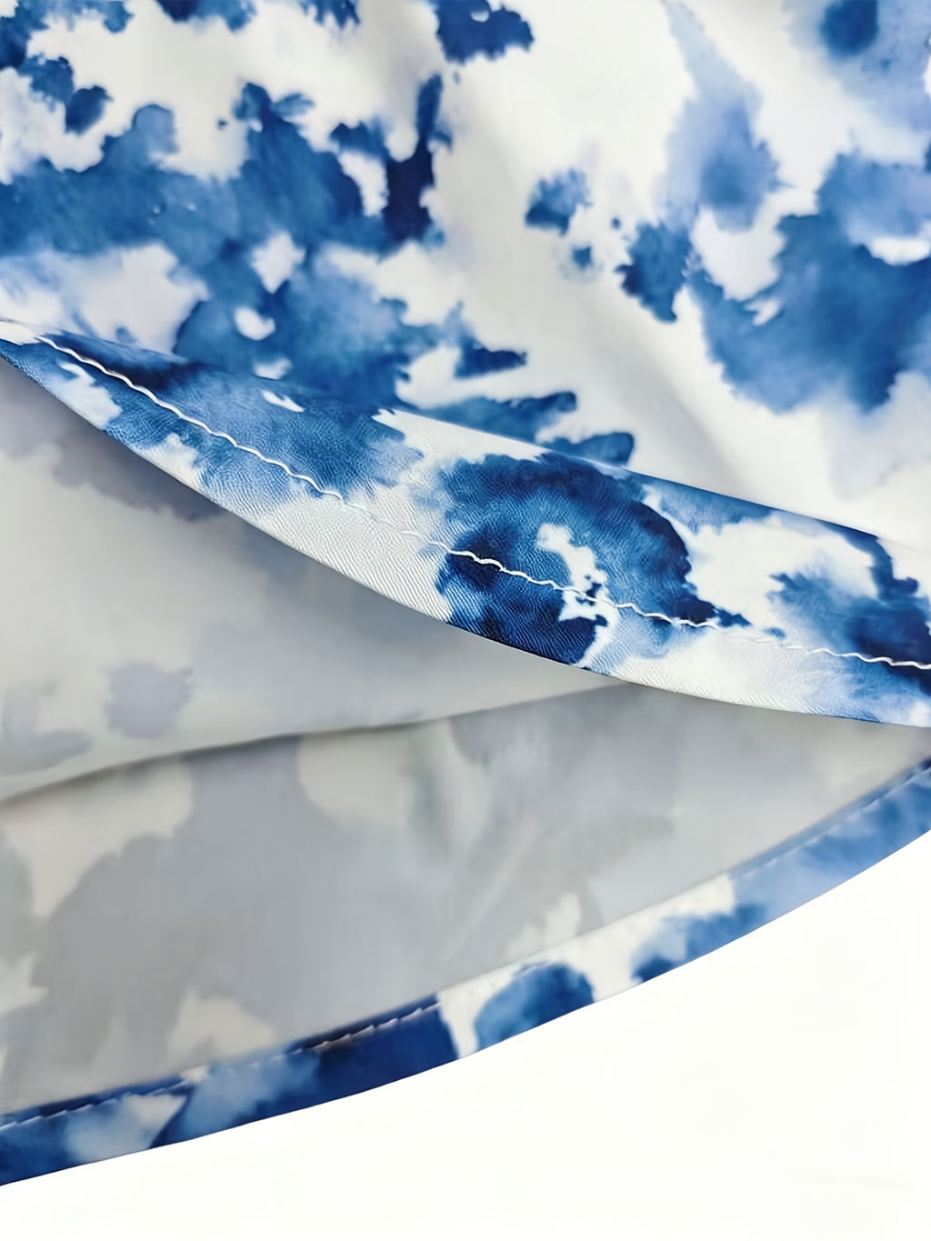 Women'S Elegant Blue Floral Strappy Ruffled Hem Vacation Style Women'S Camisole - Mixed colors