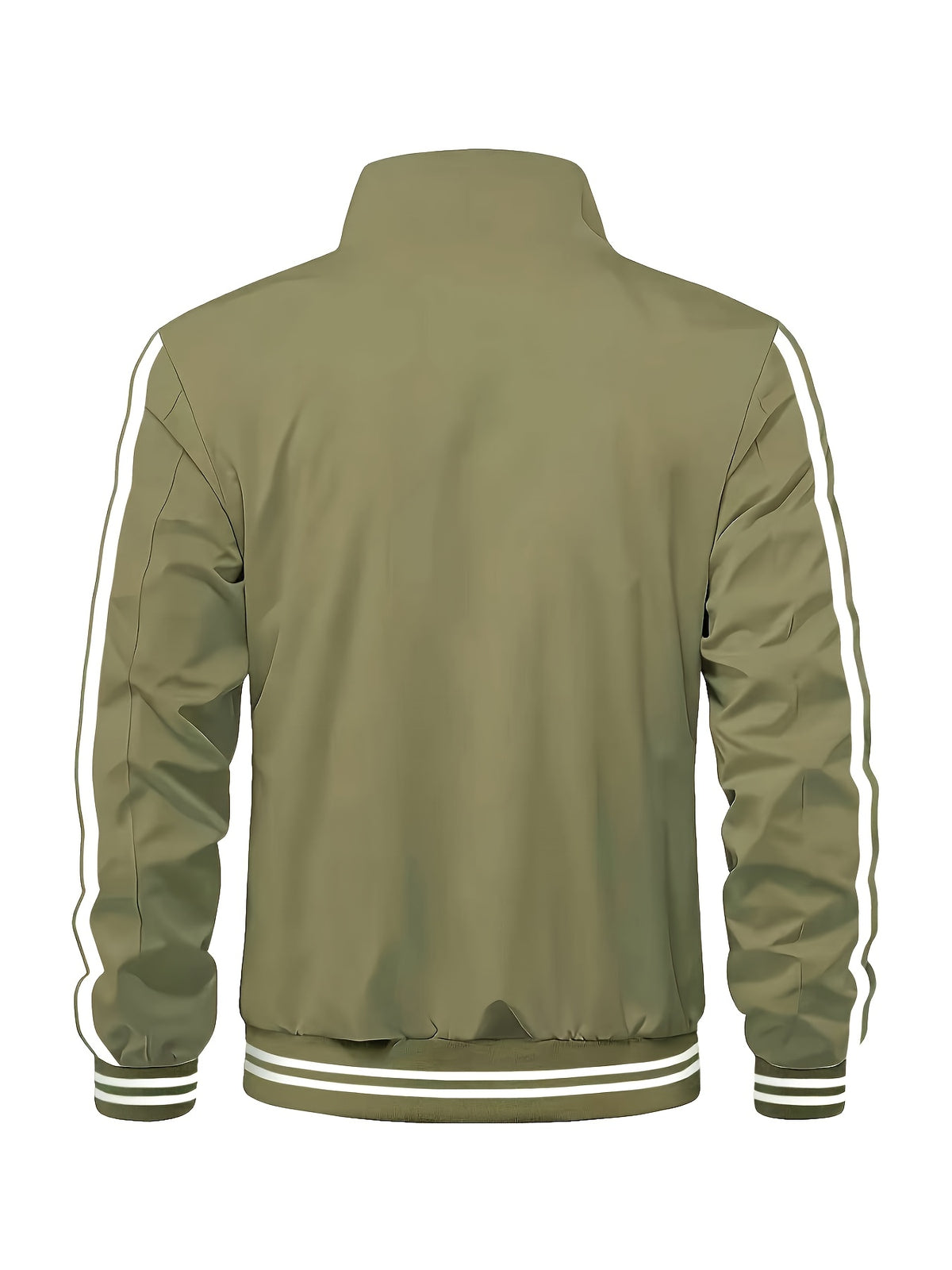 Men'S New Casual Sports Jacket, Outdoor Breathable Running Coat, Casual Zipper Stand-Up Collar Jacket Trench Coat, Suitable for Outdoor Hiking Fitness Activities, Multi-Color Available - fern green