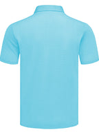 3pcs Pc Men's Quick-Dry Breathable Polo Shirts - Short Sleeve T-Shirts with Collar, Triangle Print & Suitable for Golf, Fishing, Beach, Camping | Multi-pc for Outdoor Activities | Casual Summer Wear, Hand Washable (No Transparency) - Charcoal-Khaki-Blue