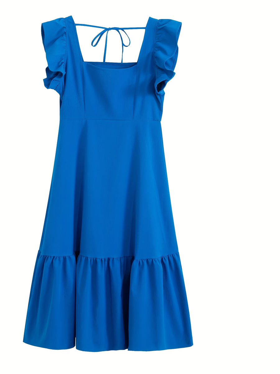 Casual Dress - Royal blue color