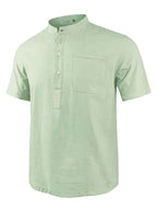 Men's Casual Shirt, Summer Short Sleeve, Lightweight and Breathable, Simple and Stylish, Versatile Casual Shirt - Green