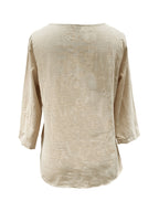 New Solid Color Easy Men'S Short Sleeve Shirt Youth Chinese Style T-Shirt Men'S Trendy Shirt Top Khaki Color Breathable Casual Clothing Outing Fashion Western Clothing Spring Summer New Style 3/4 Sleeve - Photo Color