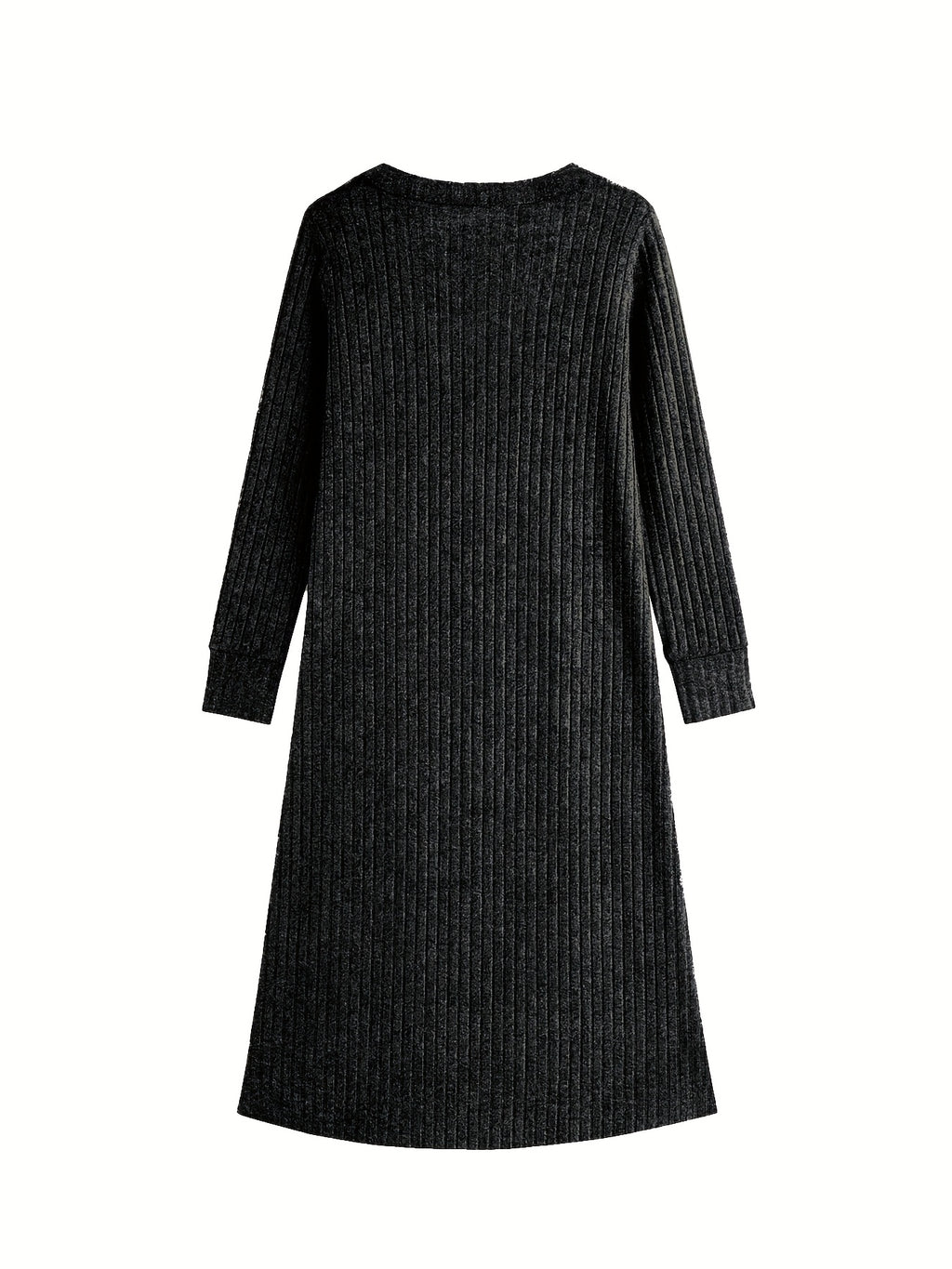 Plus Size - Plus Size - Women'S Fashion Plus Size Spring/Autumn New Versatile Long Outerwear - Deep Grey