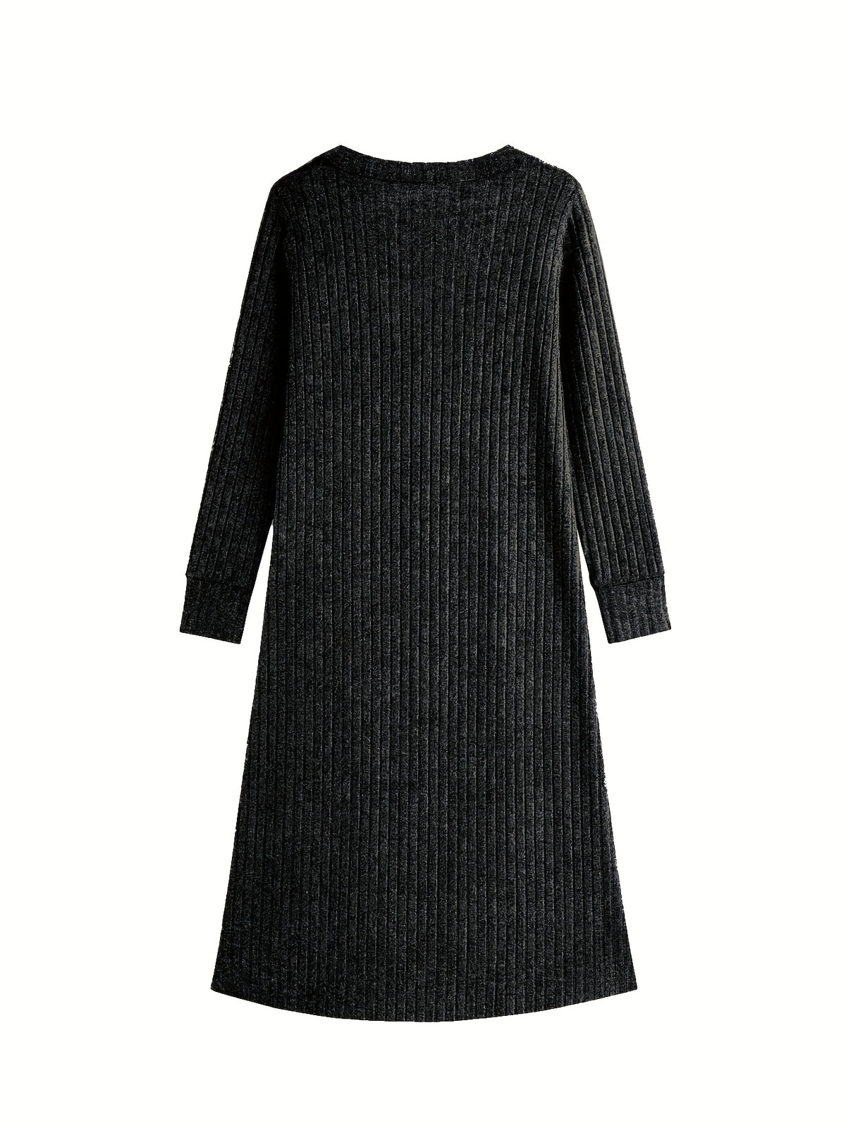 Plus Size - Plus Size - Women'S Fashion Plus Size Spring/Autumn New Versatile Long Outerwear - Deep Grey