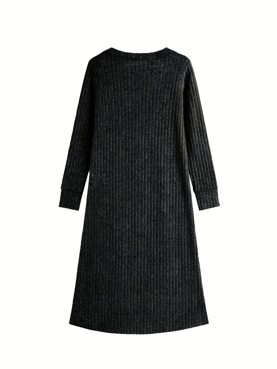 Plus Size - Plus Size - Women'S Fashion Plus Size Spring/Autumn New Versatile Long Outerwear - Deep Grey