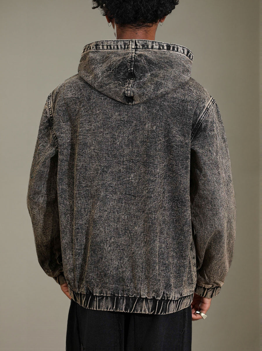 Men'S Fashion Denim Sweatshirt - Rusty Brown
