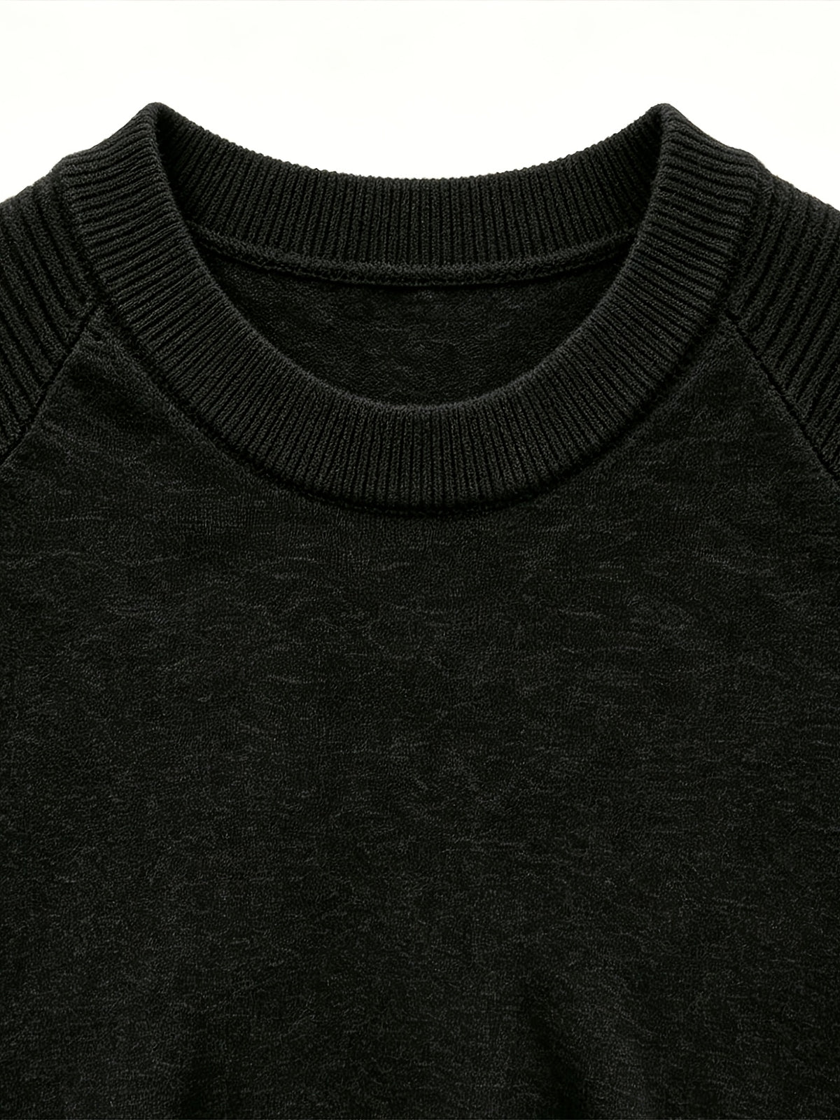 Easy Commuter Men'S Knit Short Sleeve, Off-Shoulder Design Business Casual T-Shirt Top - Black