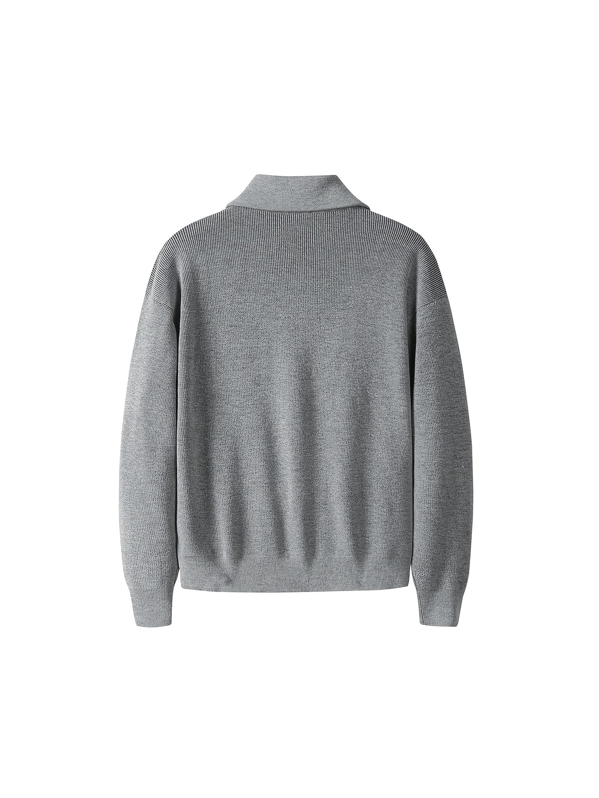 Men's Solid Color Lapel Cardigan Sweater - Machine Washable Winter Knitwear with Lapel Collar, Non-Stretch Suitable for Everyday Casual Wear, Office & -Casual Outfits, Regular Fit for Body Types - Grey