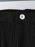 Women's Fashion Solid Color Loose Fit Casual Shorts - Black