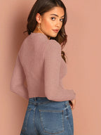Women'S Solid Color Top - Rose Golden