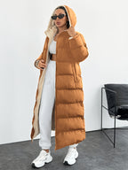 Fashionable and Elegant Thick Coat - Rust