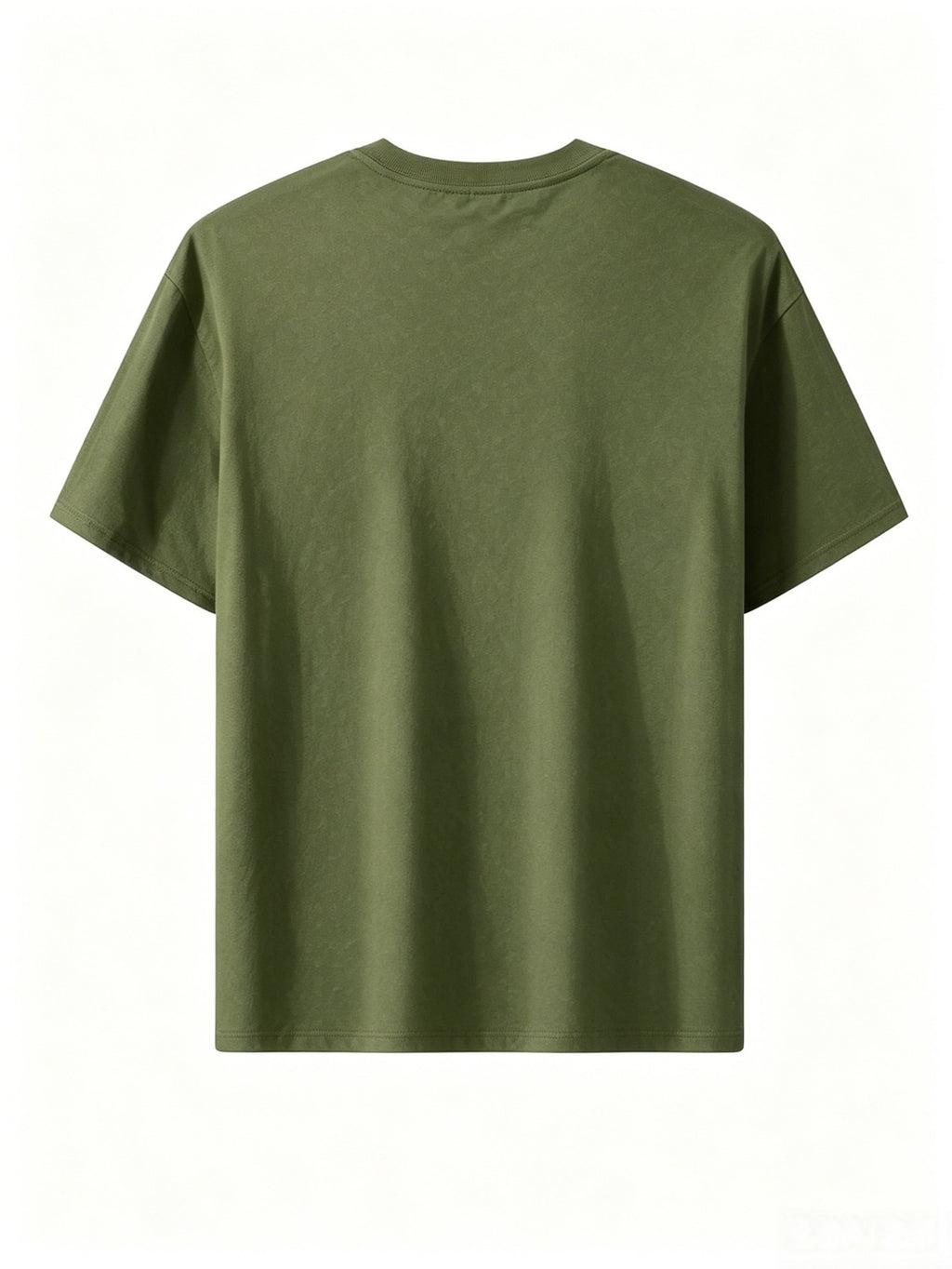 Summer Men's 5pcs Pure Cotton Short-Sleeve T-Shirts, Classic Crew Neck Versatile Basic Style, Soft Breathable Regular Fit, Custom Print Patterns Available, Ideal for Daily Wear, Team Apparel, and Commemorative Work Uniforms - Army Green