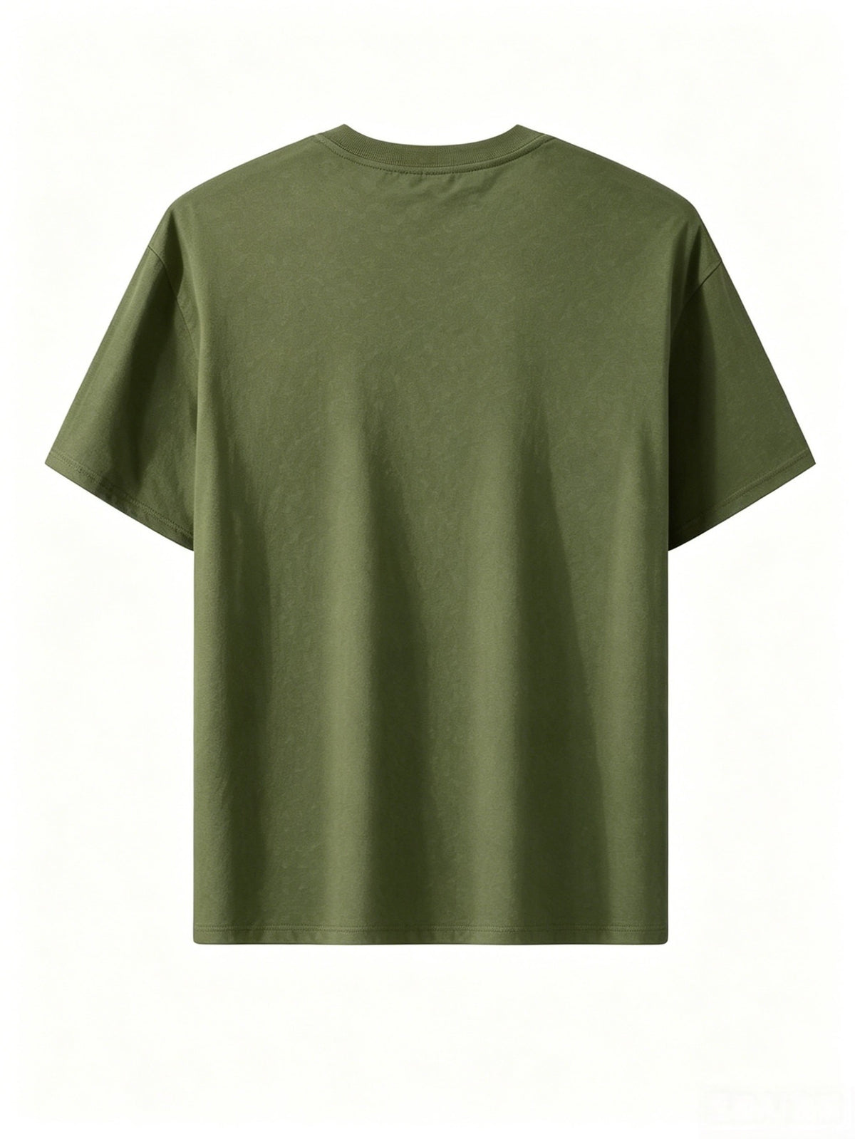 Summer Men's 5pcs Pure Cotton Short-Sleeve T-Shirts, Classic Crew Neck Versatile Basic Style, Soft Breathable Regular Fit, Custom Print Patterns Available, Ideal for Daily Wear, Team Apparel, and Commemorative Work Uniforms - Army Green