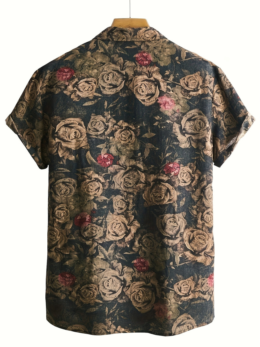 Men's Tropical Print Shirt - Multicolor